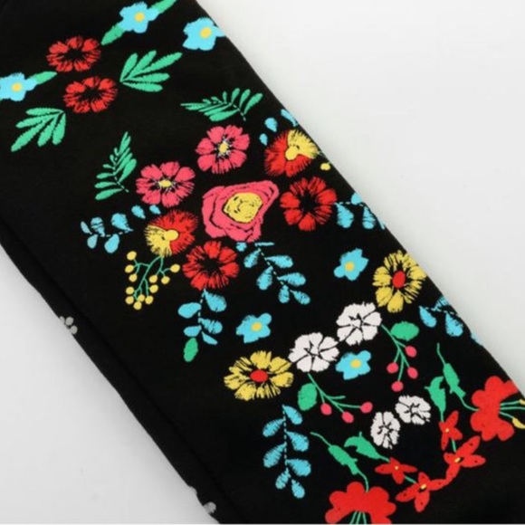 Black floral printed tunic- Dress - Picture 3 of 3